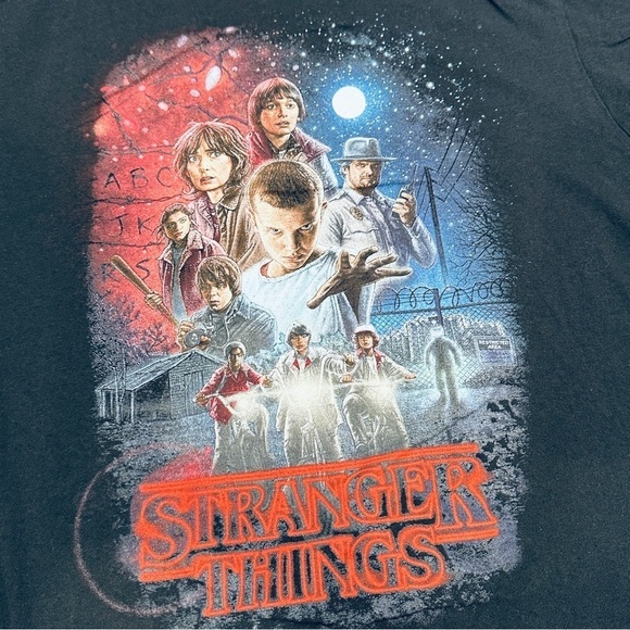 Netflix Stranger Things Season 1 Black Graphic T-Shirt - Picture 2 of 5